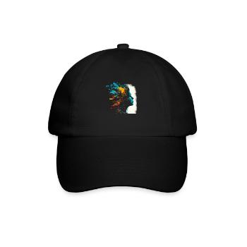 Psychedelisches Artwork - Open Mind - Baseballkappe - Schwarz/Schwarz - Vorne