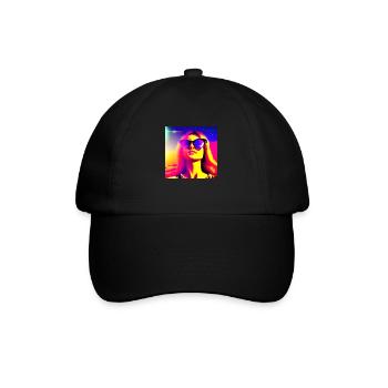 Space adventure lady - Baseball Cap - black/black - Front