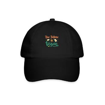 The future is vegan - Baseball Cap - black/black - Front