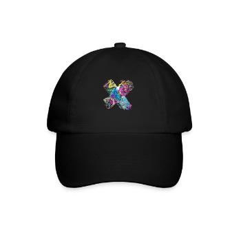 Graffiti-Stil Splash Hip Hop Farben Maler Farbe - Baseballkappe - Schwarz/Schwarz - Vorne
