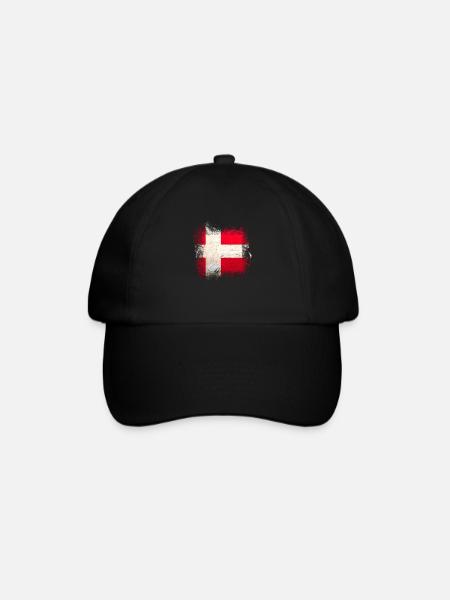 Dänemark Kopenhagen Dänisch Skandinavien Flagge Dansk - Baseballkappe - Schwarz/Schwarz