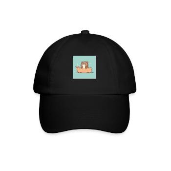 Castor mignon dans la baignoire - Casquette classique - noir/noir - Devant