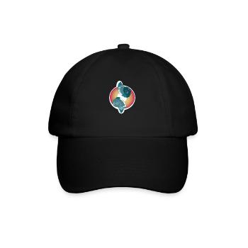 Abstrakter Fisch - Baseballkappe - Schwarz/Schwarz - Vorne
