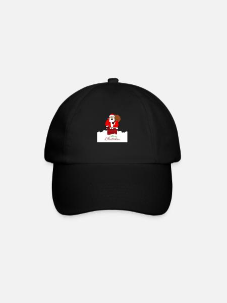Hyvää joulua juuttunut lihava joulupukki - Baseballkasket - sort/sort