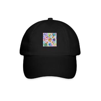 Flowers - Baseball Cap - black/black - Front