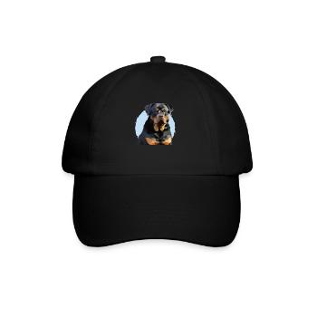 Rottweiler Chiens Chien Rottweiler Puppy Chiot - Casquette classique - noir/noir - Devant