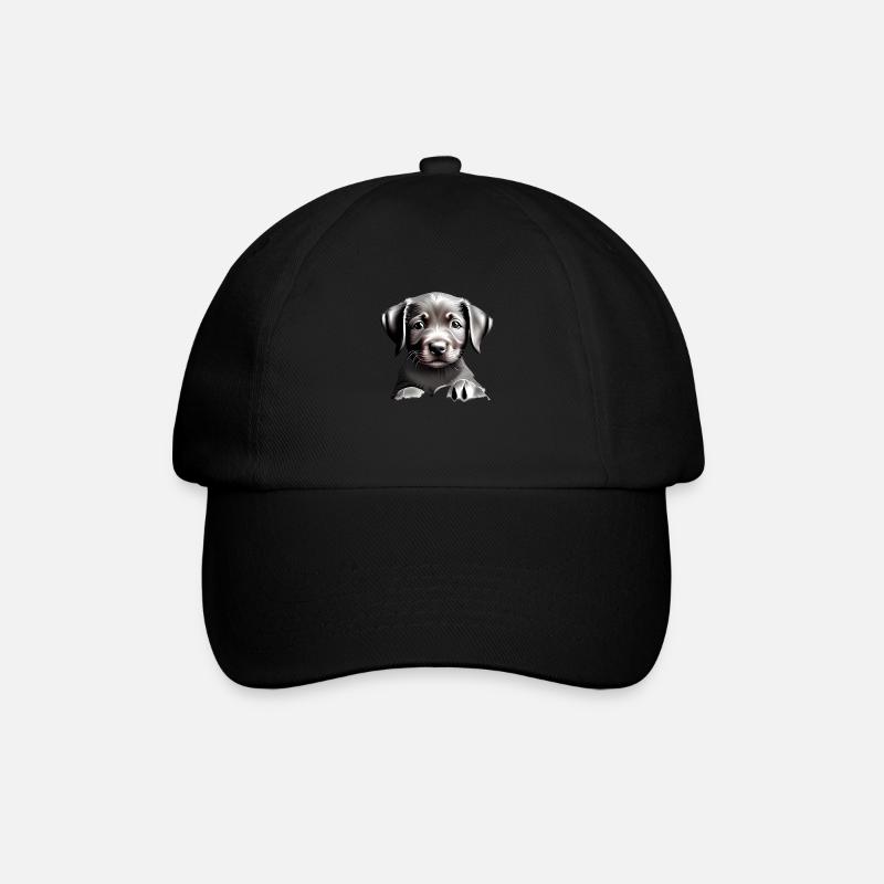 Hund Geschenk Haustier Hundehalter Hunde Labrador - Baseballkappe - Schwarz/Schwarz