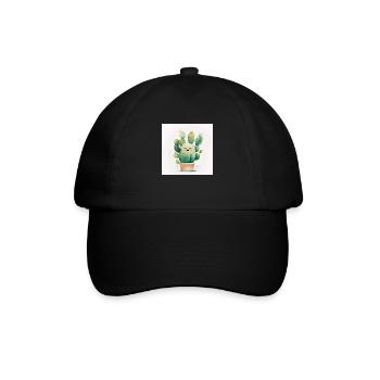 Happy Cactus Aquarelle - Casquette classique - noir/noir - Devant