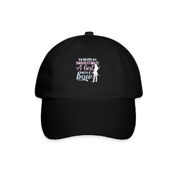 Never Underestimate A Girl With A Bow Archery Bow - Baseball Cap - black/black - Front