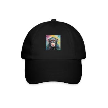 Modern & Colourful Chimpanzee Wall Art by Bodhi - Baseball Cap - black/black - Front