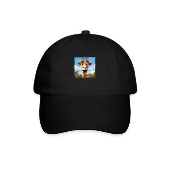 Girafe mignonne - Casquette classique - noir/noir - Devant