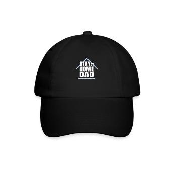 STAY AT HOME DAD - Baseballkappe - Schwarz/Schwarz - Vorne