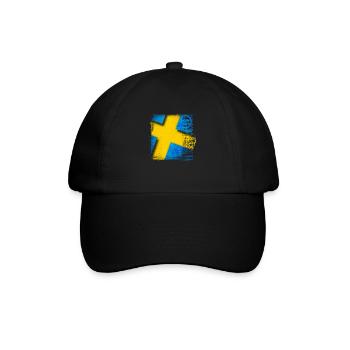 Schweden Schweden Flagge national norden skandinavia - Baseballkappe - Schwarz/Schwarz - Vorne