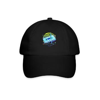 80er Jahre Retro Vintage lustig 70er Jahre Nostalgie Musik Liebe - Baseballkappe - Schwarz/Schwarz - Vorne