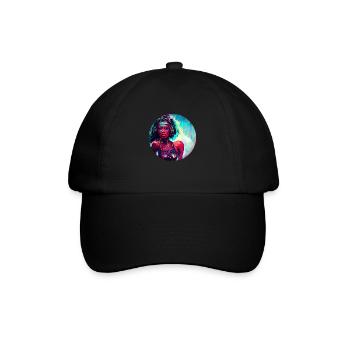 Colorful Abstract Woman Art - Baseballkappe - Schwarz/Schwarz - Vorne