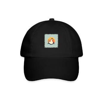 christmassy baby panda christmas present bday - Baseball Cap - black/black - Front