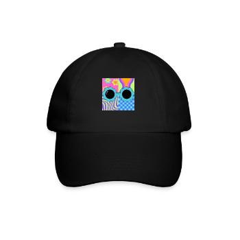 80s Flower Power - Baseball Cap - black/black - Front