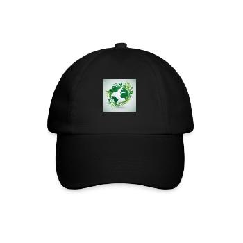 Nachhaltige Welt - Baseballkappe - Schwarz/Schwarz - Vorne