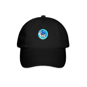 Rentier Weihnachten Weihnachtsgeschenk Elch Reh - Baseballkappe - Schwarz/Schwarz - Vorne