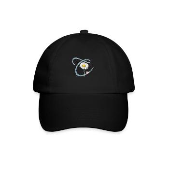 Lettre C Cœur de marguerite - Casquette classique - noir/noir - Devant