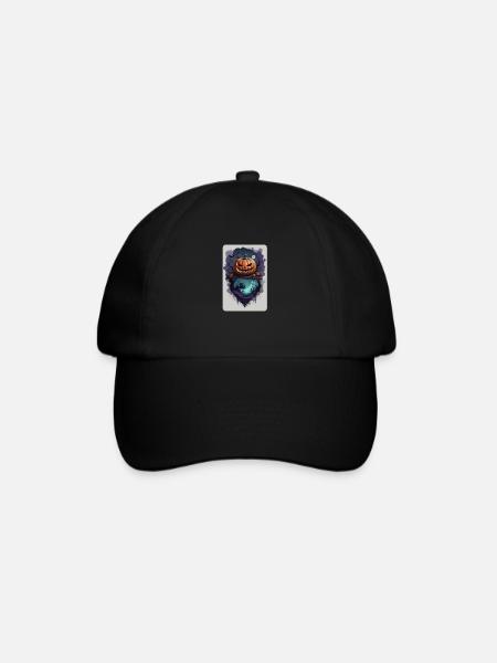 Pumpkin Fear Creepy Gruesome Dark - Baseball Cap - black/black