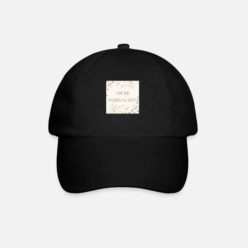 Frohe Weihnachten - Baseballkappe - Schwarz/Schwarz