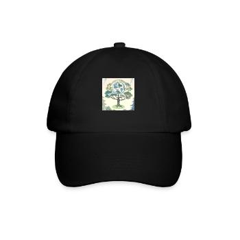 Der Baum der Erde - Umweltschutz - Baseballkappe - Schwarz/Schwarz - Vorne