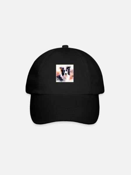 Bordercollie Love - Baseballkappe - Schwarz/Schwarz