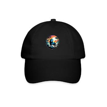 Lion, Lion Cub and Jungle - Baseball Cap - black/black - Front