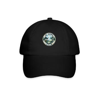 "Calm Qi Gong" - Serene Garden Design - Baseball Cap - black/black - Front