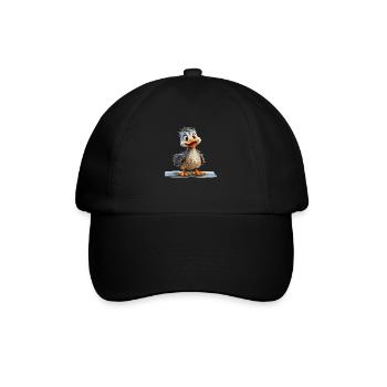 Lustiges Entchen - Baseballkappe - Schwarz/Schwarz - Vorne