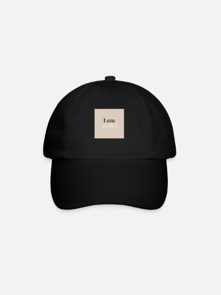 I am beautiful - Baseballkappe - Schwarz/Schwarz