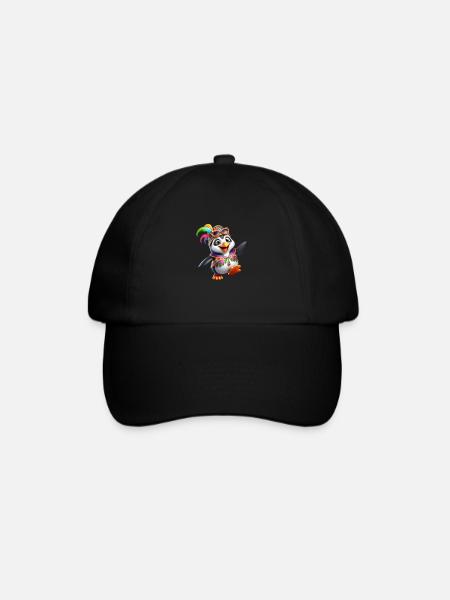 Karneval Pinguin - Baseballkappe - Schwarz/Schwarz