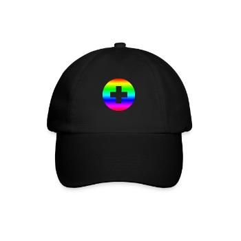 Arc-en-ciel rond plus croix - Casquette classique - noir/noir - Devant