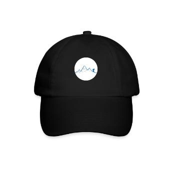 Ski dich frei! (dunkel blau) - Baseballkappe - Schwarz/Schwarz - Vorne