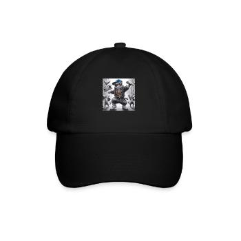 MC Meow - Baseballkappe - Schwarz/Schwarz - Vorne