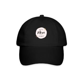 Best mom in the world - Baseballkappe - Schwarz/Schwarz - Vorne