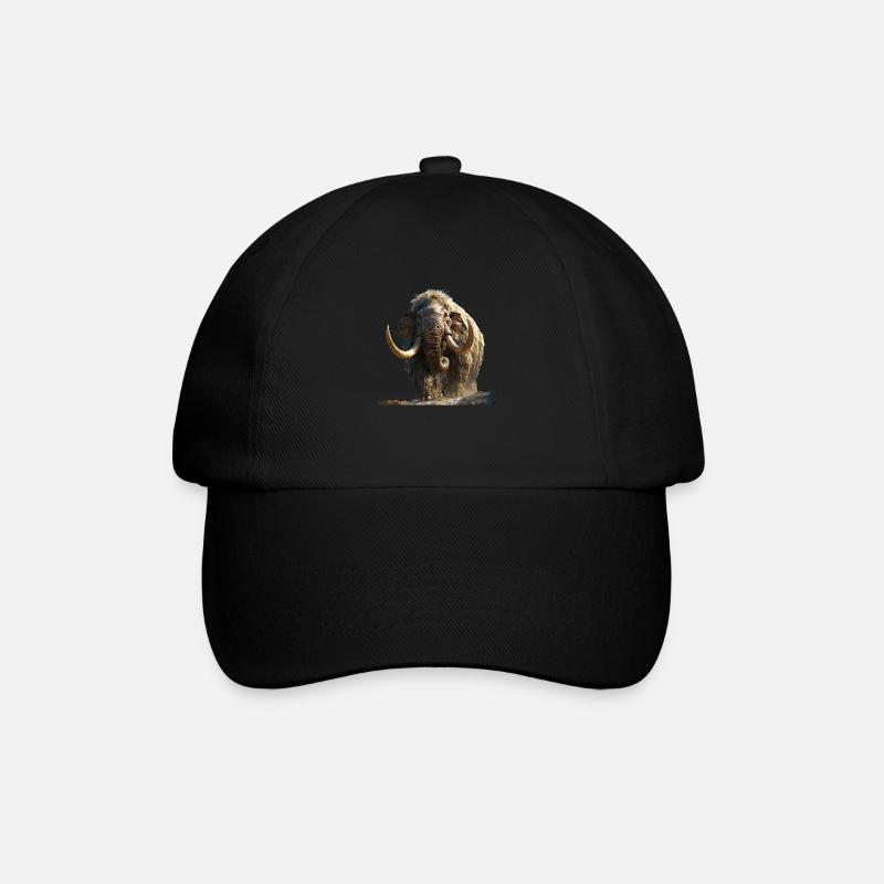 Le mammouth, un géant de l’ère glaciaire - Casquette classique - noir/noir