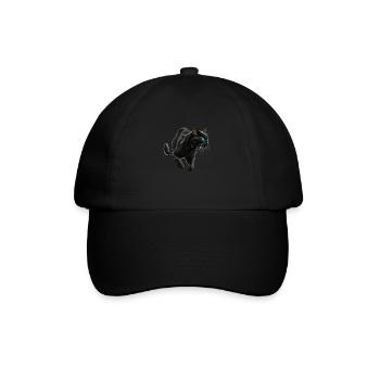 Schwarzer Panther , Schwarze Katze, Katzenbild - Baseballkappe - Schwarz/Schwarz - Vorne