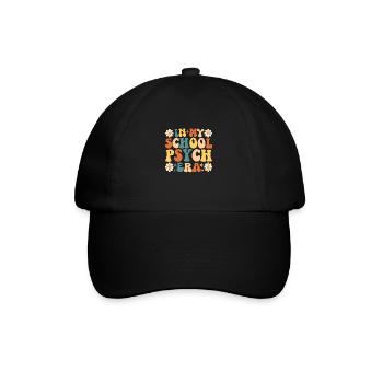 In meiner Schule Psych Ära Retro Schulpsychologe - Baseballkappe - Schwarz/Schwarz - Vorne