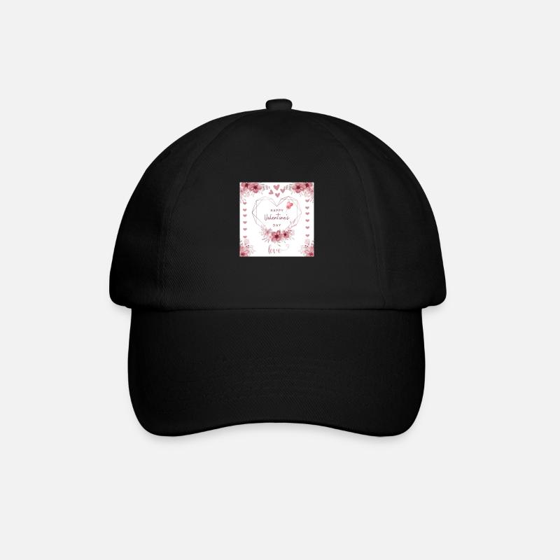Valentinstag - Baseballkappe - Schwarz/Schwarz