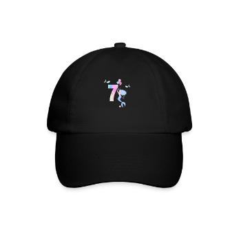 7e anniversaire sirène - Casquette classique - noir/noir - Devant