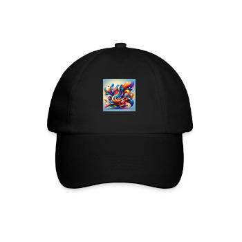 Flow of Colors of Abstraction - Baseball Cap - black/black - Front