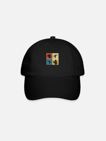 batteur de musique vintage rétro - Casquette classique - noir/noir