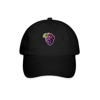 Weinreben dunkel - Baseballkappe - Schwarz/Schwarz - Vorne