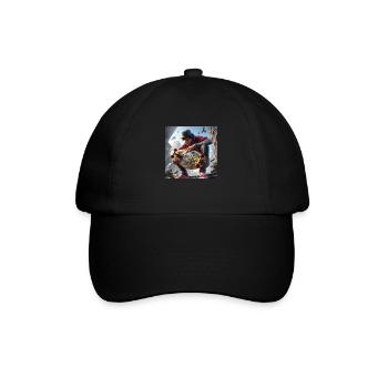 time to grind - Baseballkappe - Schwarz/Schwarz - Vorne