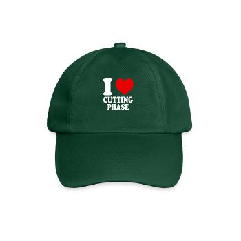 I Love Cutting Phase Heart Funny Witty - Baseball Cap - bottle green - Front