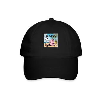 Be Cool Icecream - Baseballkappe - Schwarz/Schwarz - Vorne