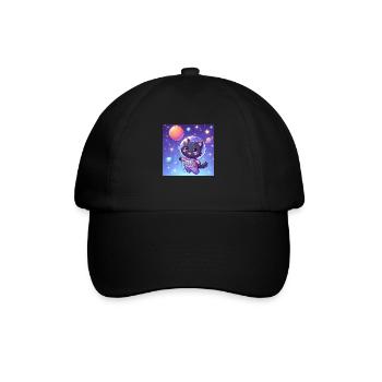Space Kitty avec ballon dans l’espace - Casquette classique - noir/noir - Devant
