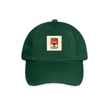 Boîte de soupe à la tomate en risographe - Casquette classique - vert bouteille - Devant